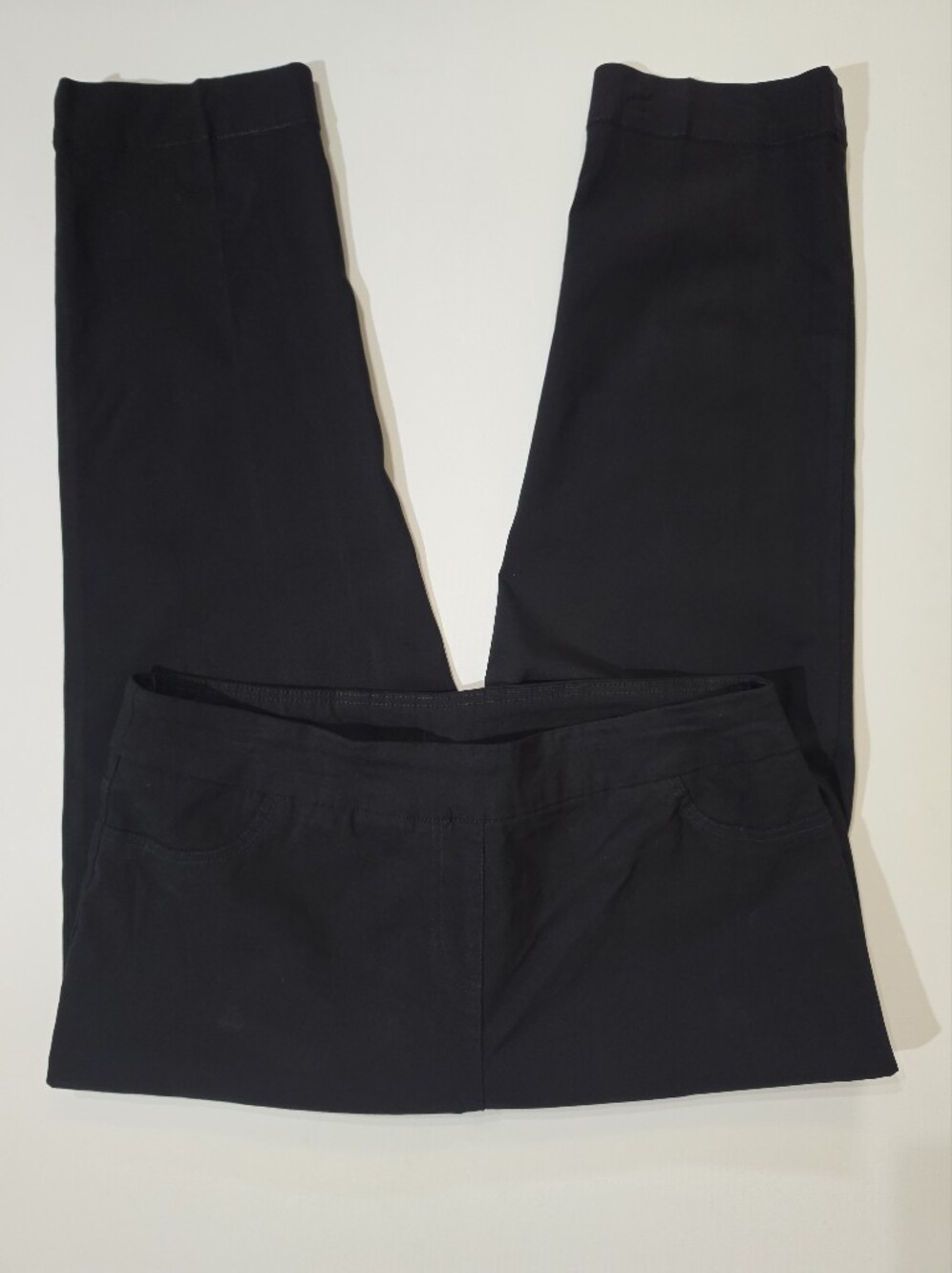 Soft Surroundings Chino Pants Womens Black High Rise Minimalist Business Casual - Picture 5 of 5